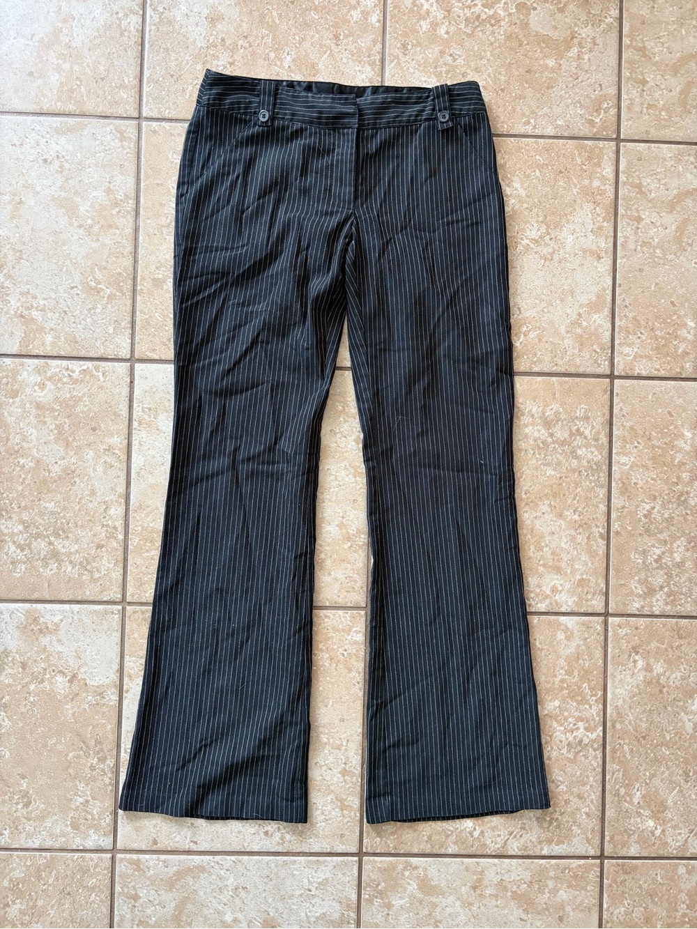 Black Pinstripe Dress Pants